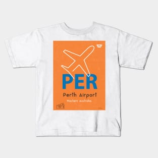 PER Perth airport code Kids T-Shirt